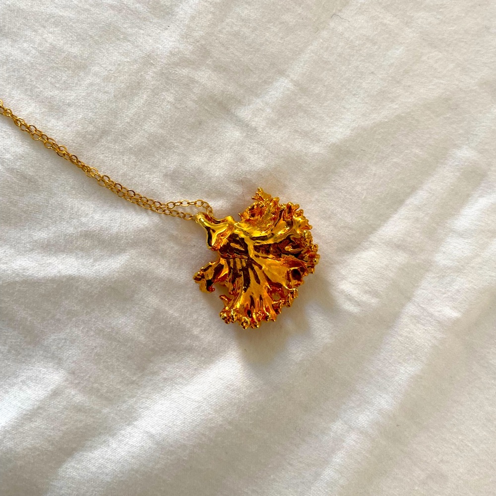 Vintage Kale Leaf Necklace